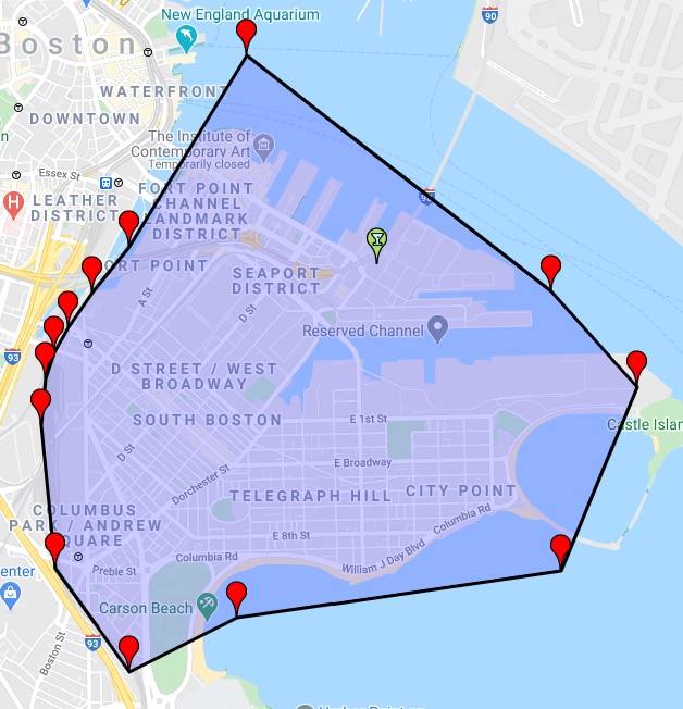 St. Pat's Delivery Map